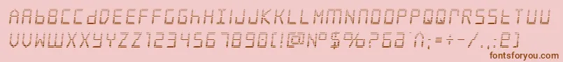 Police Frozencrystalgrad – polices brunes sur fond rose