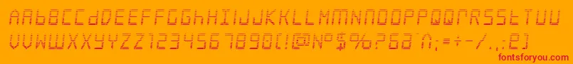 Frozencrystalgrad Font – Red Fonts on Orange Background