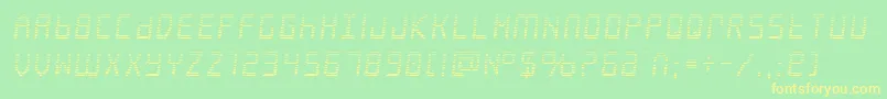 Frozencrystalgrad Font – Yellow Fonts on Green Background