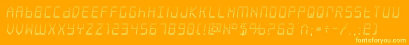 Frozencrystalgrad Font – Yellow Fonts on Orange Background