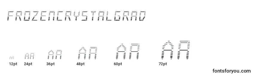 Tamaños de fuente Frozencrystalgrad