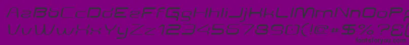 Aunchanted Expanded Oblique Font – Black Fonts on Purple Background