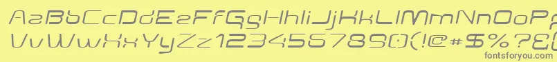 Aunchanted Expanded Oblique Font – Gray Fonts on Yellow Background