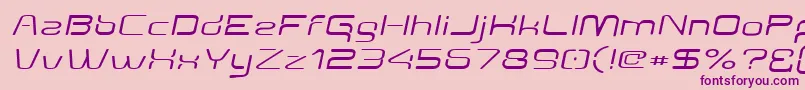 Aunchanted Expanded Oblique Font – Purple Fonts on Pink Background