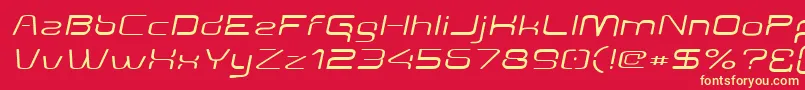 Aunchanted Expanded Oblique Font – Yellow Fonts on Red Background