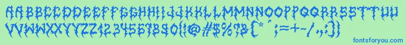 Police MbGraveyardDesigns – polices bleues sur fond vert