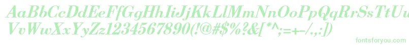 BerenisadfproBolditalic-Schriftart – Grüne Schriften auf weißem Hintergrund