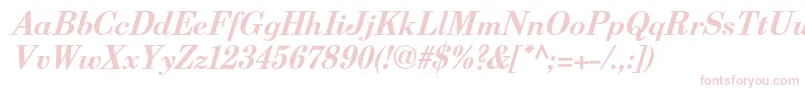 BerenisadfproBolditalic-Schriftart – Rosa Schriften auf weißem Hintergrund