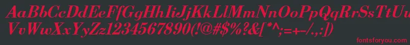 BerenisadfproBolditalic Font – Red Fonts on Black Background