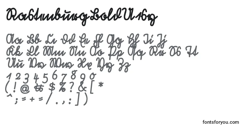 Шрифт RastenburgBoldU1sy – алфавит, цифры, специальные символы