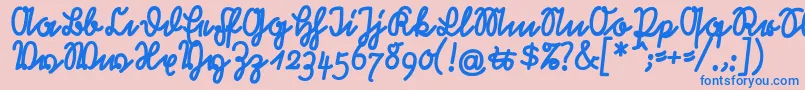 RastenburgBoldU1sy Font – Blue Fonts on Pink Background