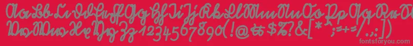 RastenburgBoldU1sy Font – Gray Fonts on Red Background
