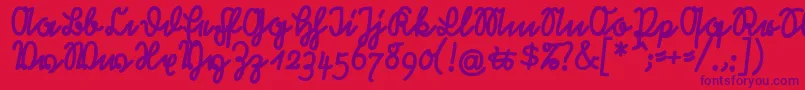 RastenburgBoldU1sy Font – Purple Fonts on Red Background