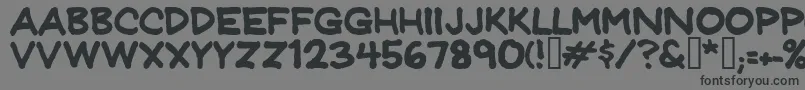 Jeffprnt Font – Black Fonts on Gray Background
