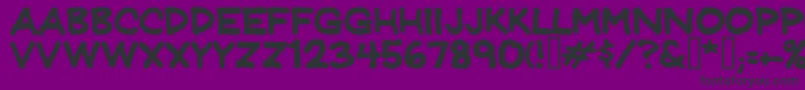 Jeffprnt Font – Black Fonts on Purple Background