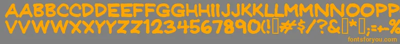 Jeffprnt Font – Orange Fonts on Gray Background