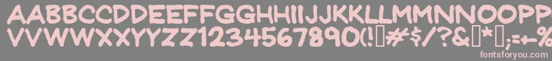 Jeffprnt Font – Pink Fonts on Gray Background