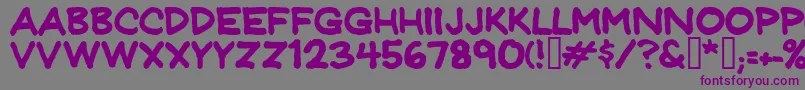 Jeffprnt Font – Purple Fonts on Gray Background