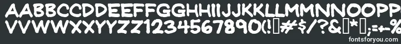 Jeffprnt Font – White Fonts on Black Background