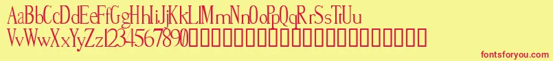 Smite Font – Red Fonts on Yellow Background