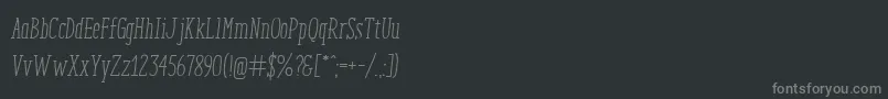 EnyoSerifRegularItalic Font – Gray Fonts on Black Background