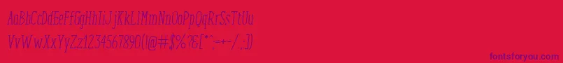 EnyoSerifRegularItalic Font – Purple Fonts on Red Background