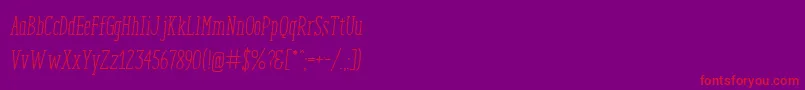 EnyoSerifRegularItalic Font – Red Fonts on Purple Background