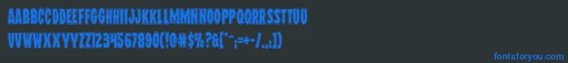 Wolfbrothersacad-fontti – siniset fontit mustalla taustalla