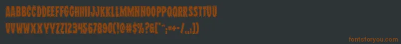 Wolfbrothersacad-fontti – ruskeat fontit mustalla taustalla