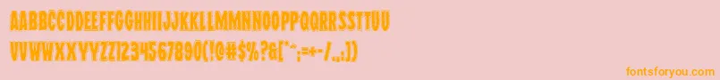 Wolfbrothersacad Font – Orange Fonts on Pink Background