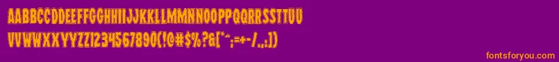 Шрифт Wolfbrothersacad – оранжевые шрифты на фиолетовом фоне