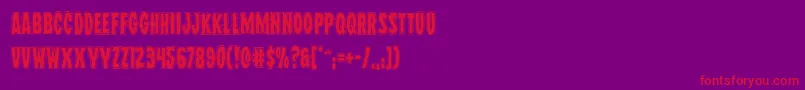 Wolfbrothersacad Font – Red Fonts on Purple Background