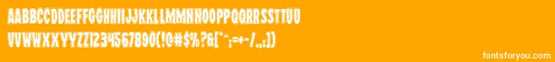 Wolfbrothersacad Font – White Fonts on Orange Background