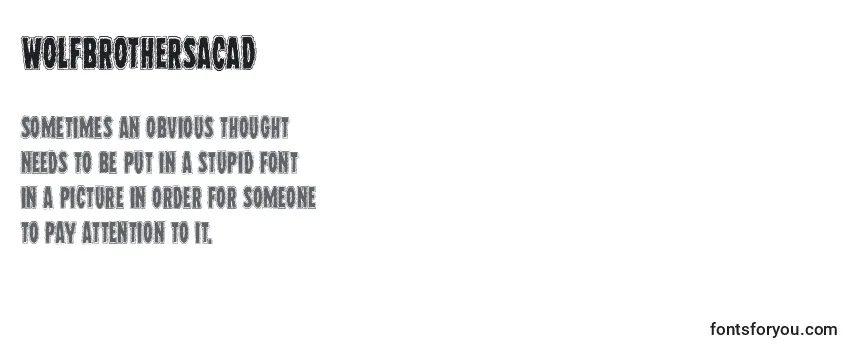 Wolfbrothersacad Font