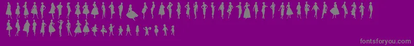 Fonte Sewingpatterns – fontes cinzas em um fundo violeta