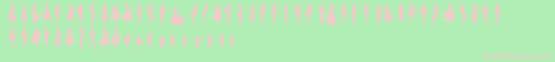 Sewingpatterns Font – Pink Fonts on Green Background