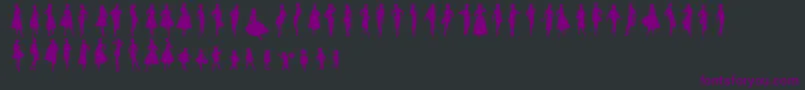 Sewingpatterns Font – Purple Fonts on Black Background