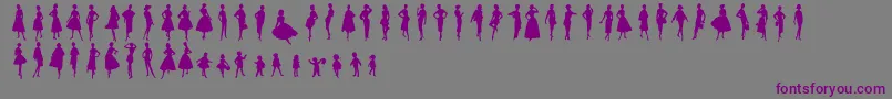 Sewingpatterns Font – Purple Fonts on Gray Background