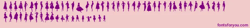 Sewingpatterns Font – Purple Fonts on Pink Background