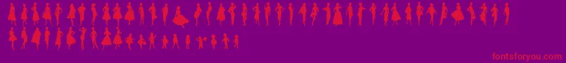 Sewingpatterns Font – Red Fonts on Purple Background