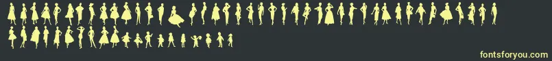 Sewingpatterns Font – Yellow Fonts on Black Background
