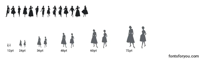 Größen der Schriftart Sewingpatterns (111120)