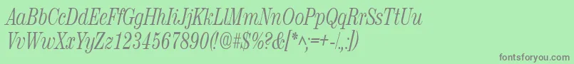 GeEsmeralda Font – Gray Fonts on Green Background