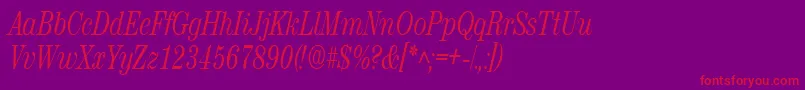 GeEsmeralda Font – Red Fonts on Purple Background