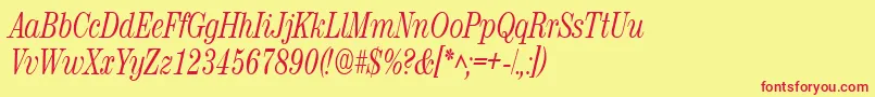 GeEsmeralda Font – Red Fonts on Yellow Background