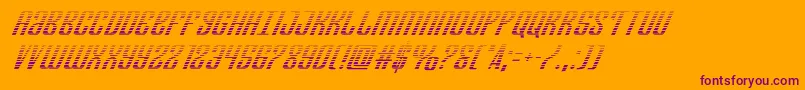 Departmenthgradital Font – Purple Fonts on Orange Background