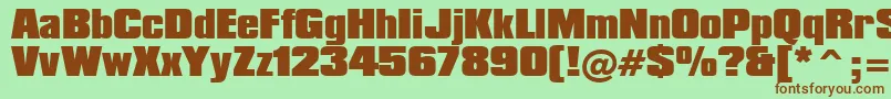 CompactaBlackBt Font – Brown Fonts on Green Background