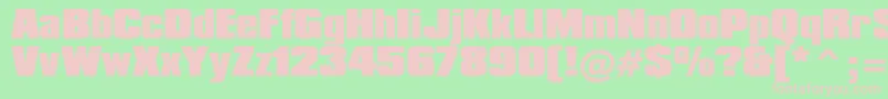 CompactaBlackBt Font – Pink Fonts on Green Background