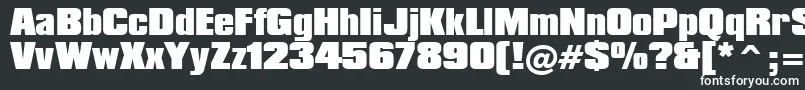 Шрифт CompactaBlackBt – белые шрифты на чёрном фоне