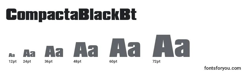 Tamaños de fuente CompactaBlackBt